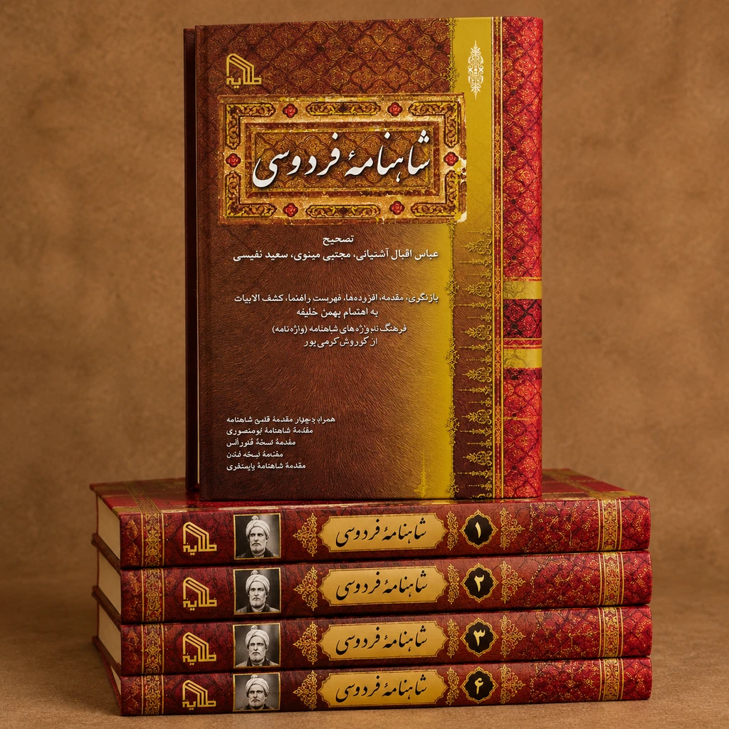 دوره ۴ جلدی کتاب شاهنامه فردوسی انتشارات طلایه 4 جلدی  ( مشابه نو )